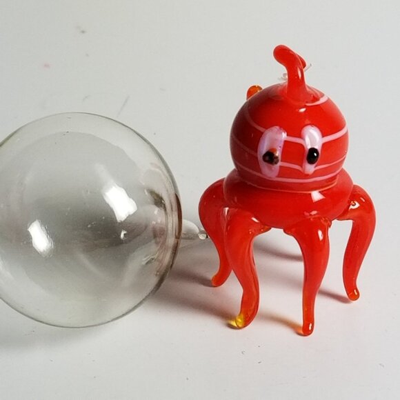 6 PCS Aquarium Floating Ornamental Fish Octopus Frog Decoration Handblown IT Set - Picture 7 of 10